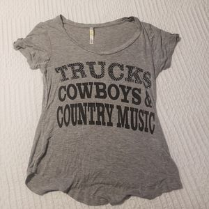 Trucks Cowboys & Country Music tee